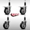 Service Caster 4'' SS Black Poly Swivel 1-1/8'' Expanding Stem Caster Set 2 Total Lock Brakes, 4PK SCC-SSEXTTL20S414-PPUB-BLK-2-S-2-118 - alternate 2